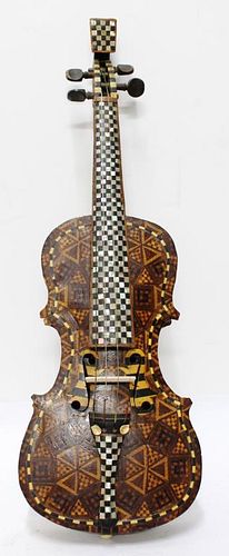 Antique Marquetry & Mother-of-Pearl-Inlaid Violin