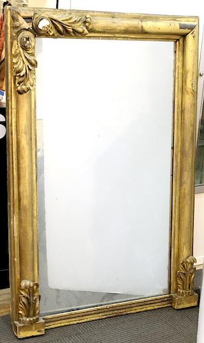 Large Antique Gilt Gesso Wall Mirror