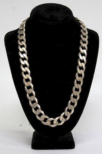 Italian Men's Heavy Sterling Silver Chain Necklace