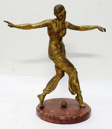 Art Deco Gilt Bronze Figure of a Dancer