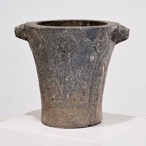 Egyptian basalt mortar or urn, ex-Rosenbach