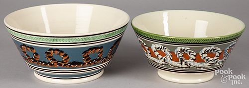 Two Don Carpentier mocha bowls