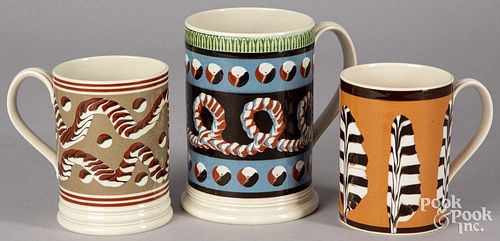 Three Don Carpentier mocha mugs