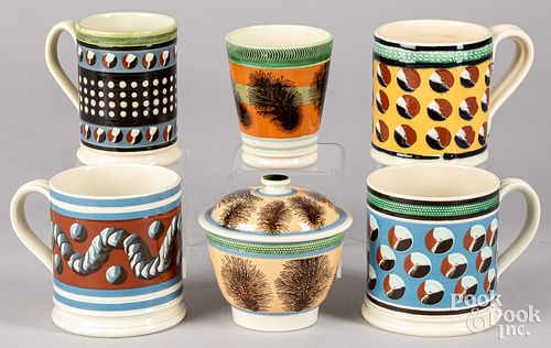 Four Don Carpentier mocha mugs, etc.
