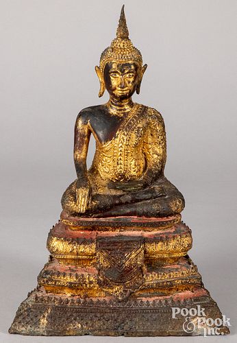 Southeast Asian gilt bronze Buddha
