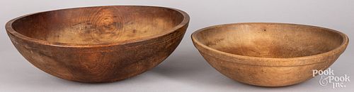 Two turned bowls, 19th c.