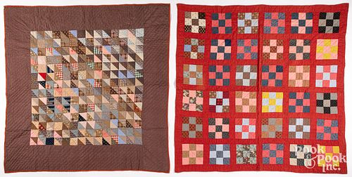 Two pieced quilts, ca. 1900