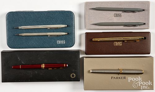 Pens to include Cross, Mont Blanc, and Parker