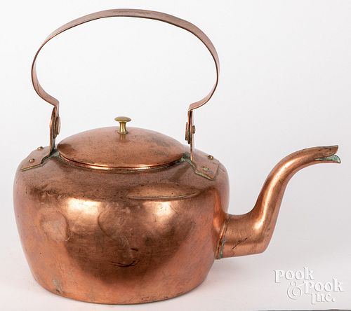 Copper kettle, 19th c.