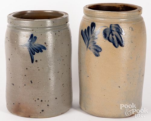 Two Pennsylvania two gallon stoneware jars