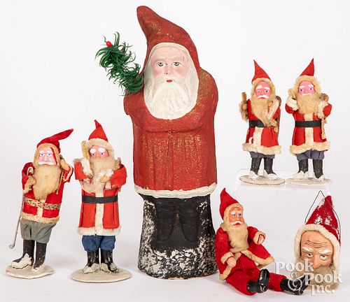 Group of Santa Claus figures, 20th c.
