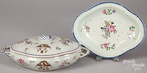 Chinese export porcelain covered vegetable
