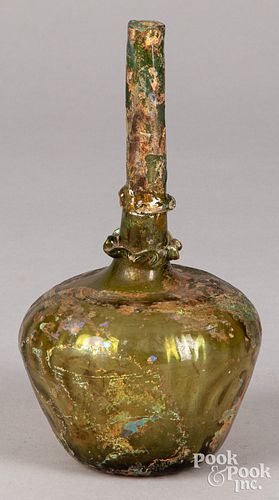 Greek or Roman glass bottle vase