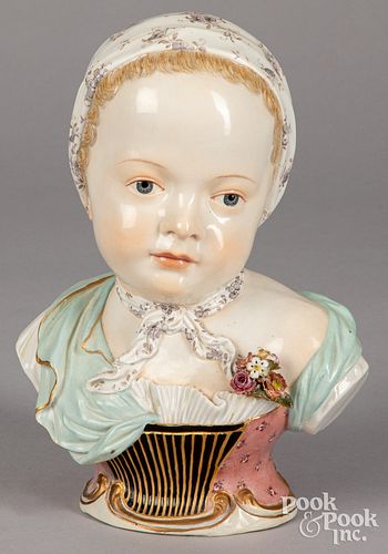 Meissen porcelain bust of a child