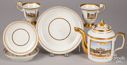 KPM porcelain teapot, etc.