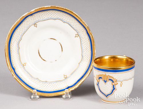 French porcelain cup and saucer
