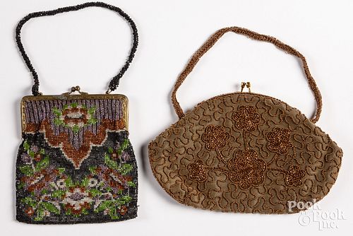 Two women's beaded purses