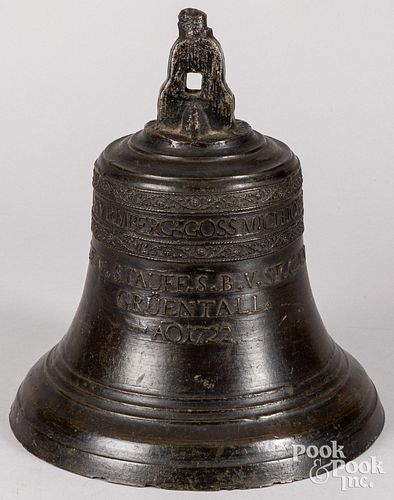 German bronze bell, dated 1722