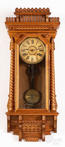 Ansonia oak regulator clock
