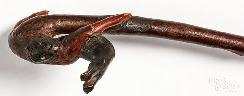 Carved root cane, ca. 1900