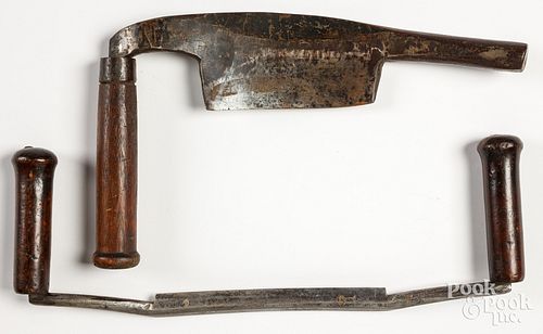 Two early draw knives, 19th c.