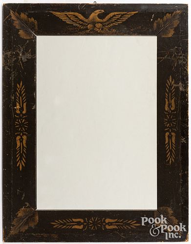 Painted and stencil decorated frame, 19th c.