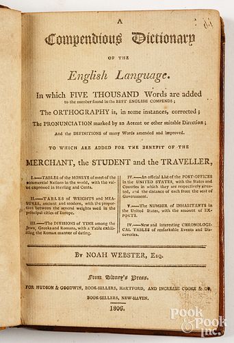 Noah Webster's first dictionary