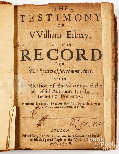 The Testimony of William Erbery