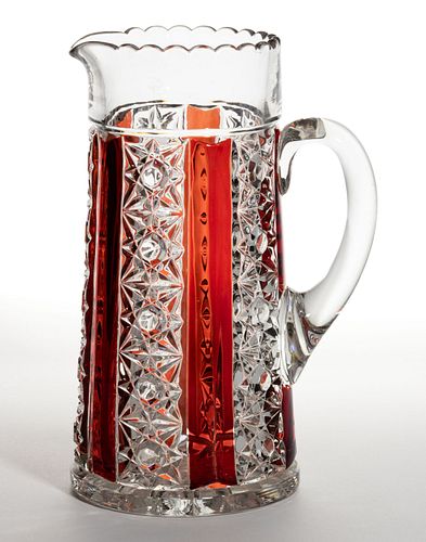 DUNCAN NO. 58 - RUBY-STAINED WATER PITCHER