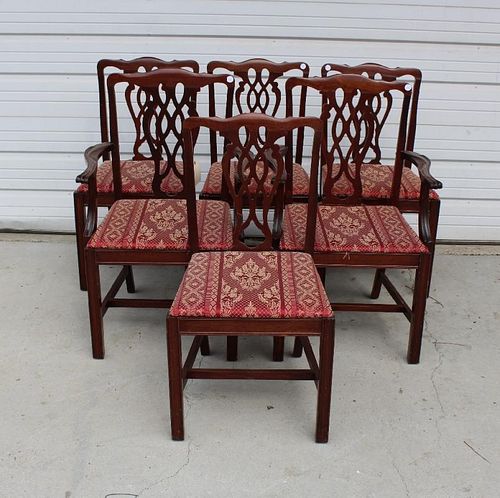 Set of 6 Chippendale style mahogany chairs