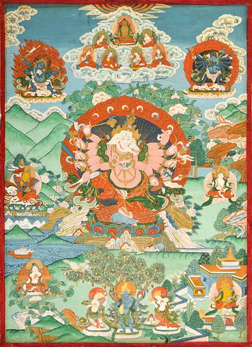 Thangka Painting of Ganesha