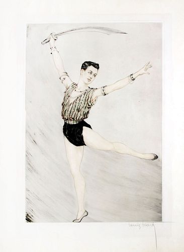 Louis Icart - Nijinsky (Russian Ballet Dancer)