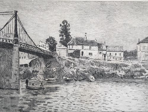 Alfred Sisley - Pont de Villeneuve-La-Garenne