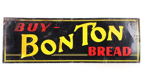 Original Buy Bonton Bread Advertisement Sign 1950s