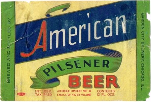 1941 American Pilsener Beer 12oz IL25-17 Label Chicago Illinois