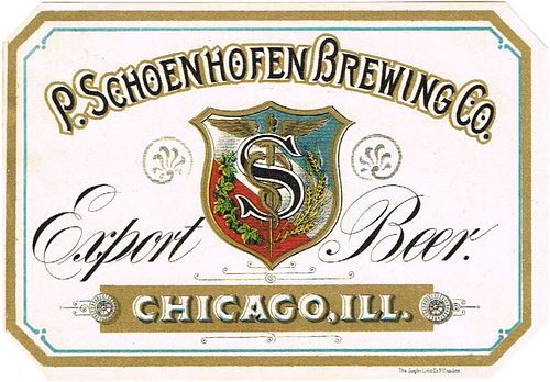 1900 Export Beer IL43-17 Label Chicago Illinois
