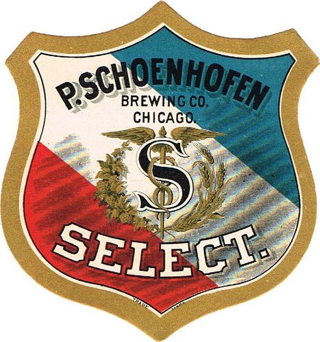1900 Select Beer IL43-12 Label Chicago Illinois