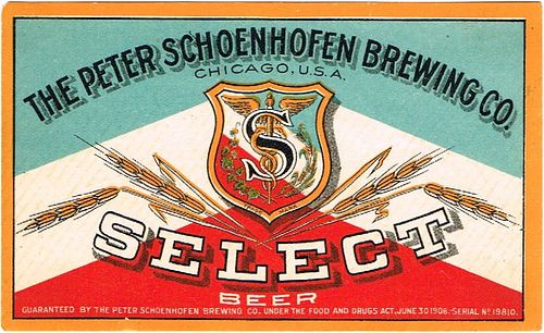 1910 Hofbrau Beer IL43-15 Label Chicago Illinois