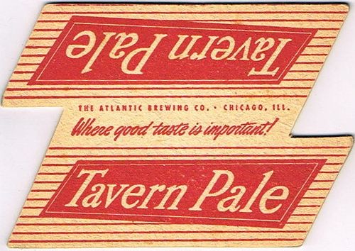 1950 Tavern Pale Beer 4¼ inch coaster IL-ATL-8 Coaster Chicago Illinois