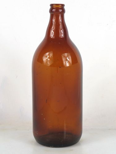 Circa 1938 Amber 32oz Quart Steinie Bottle 