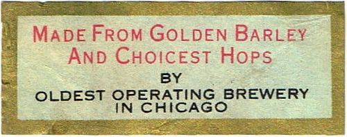 1950 Sieben's Beer Neck Label Chicago Illinois