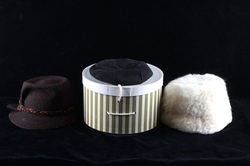 Field-Schlick Hat Box & 3 Ladies Hats