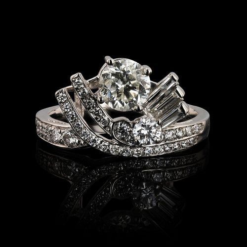 0.90ct Diamond Platinum Ring (1.59ctw Diamonds)