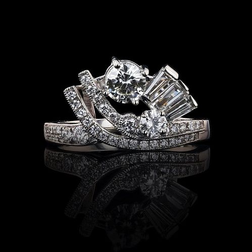 0.50ct VS2 CLARITY CENTER Diamond Platinum Ring (1