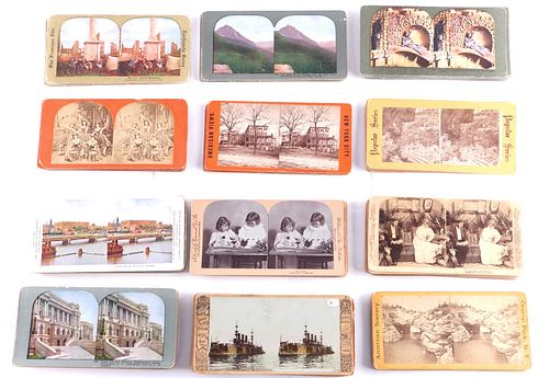 Early 1900"s Stereo View Card Collection (100)