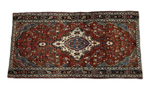 1930's Kashan Persian Hand Knotted Wool Runner Rug