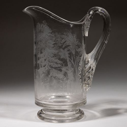DEER AND DOG WATER PITCHER