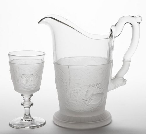 WESTWARD HO / PIONEER (OMN) WATER PITCHER AND GOBLET