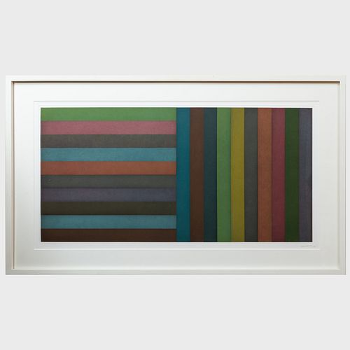 Sol Lewitt (1928-2007): Horizontal Color Bands and Vertical Color Bands, Plate #1