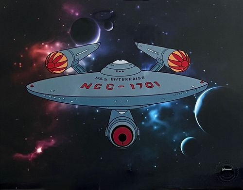 Star Trek U.S.S Enterprise Sericel Animation Art Serigraph Cel